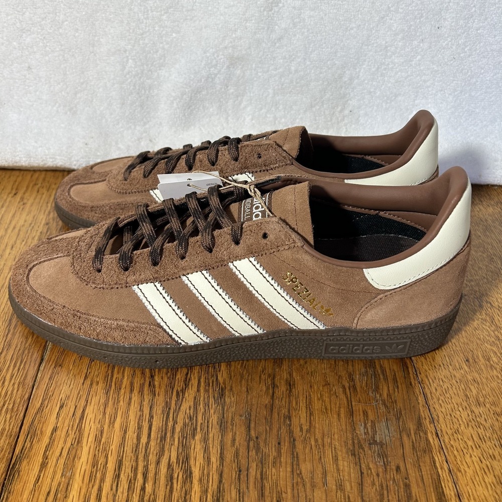 Adidas Mens Size 8.5 W's 10 Handball Spezial Preloved Brown Off White Gum Shoes
